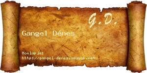 Gangel Dénes névjegykártya